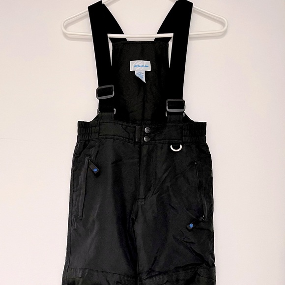 Slalom Black Youth Ski Snow Overalls Size S - Picture 1 of 6